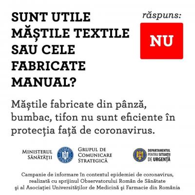 Sunt utile mastile textile sau cele fabricate manual?